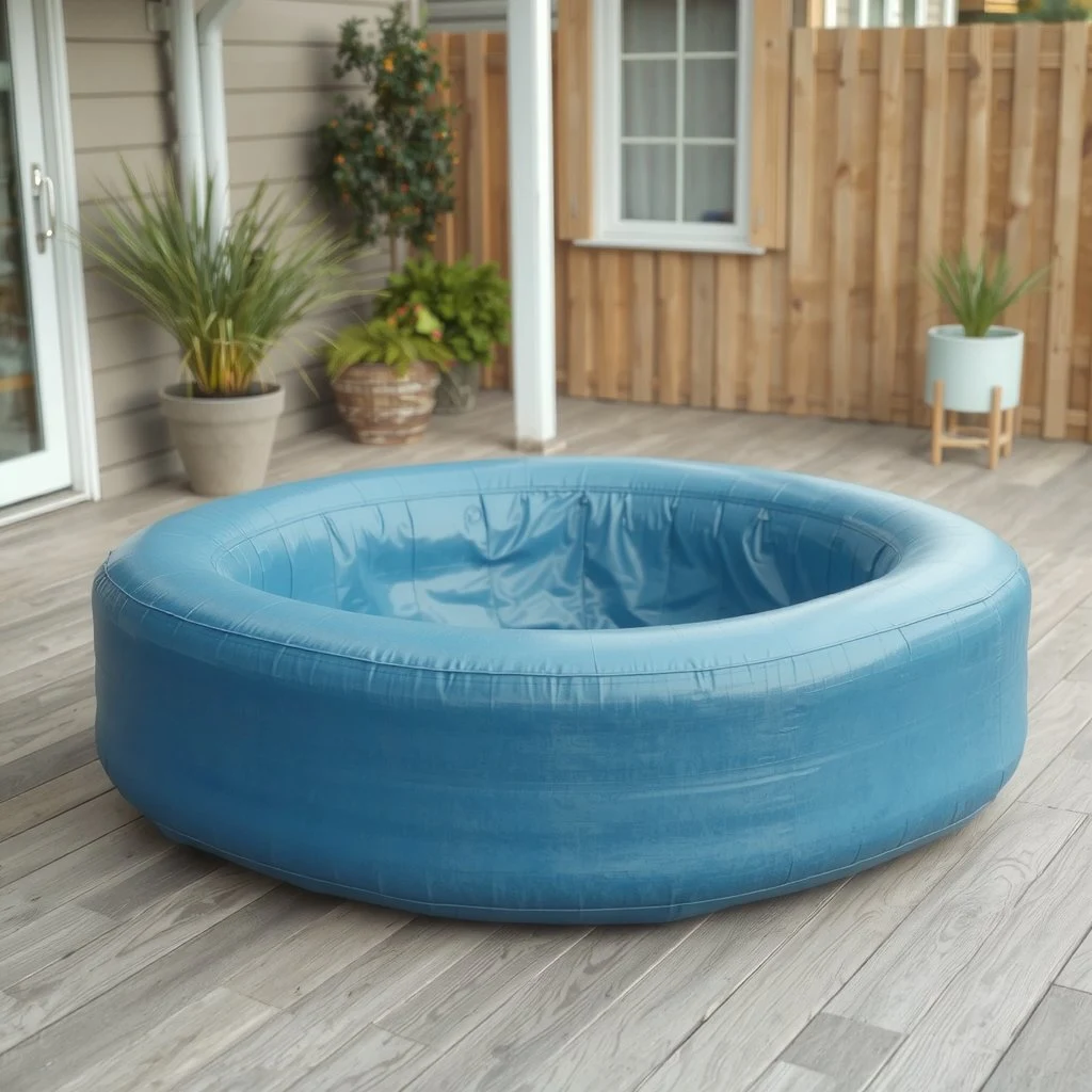 Spa Intex dégonflé au sol