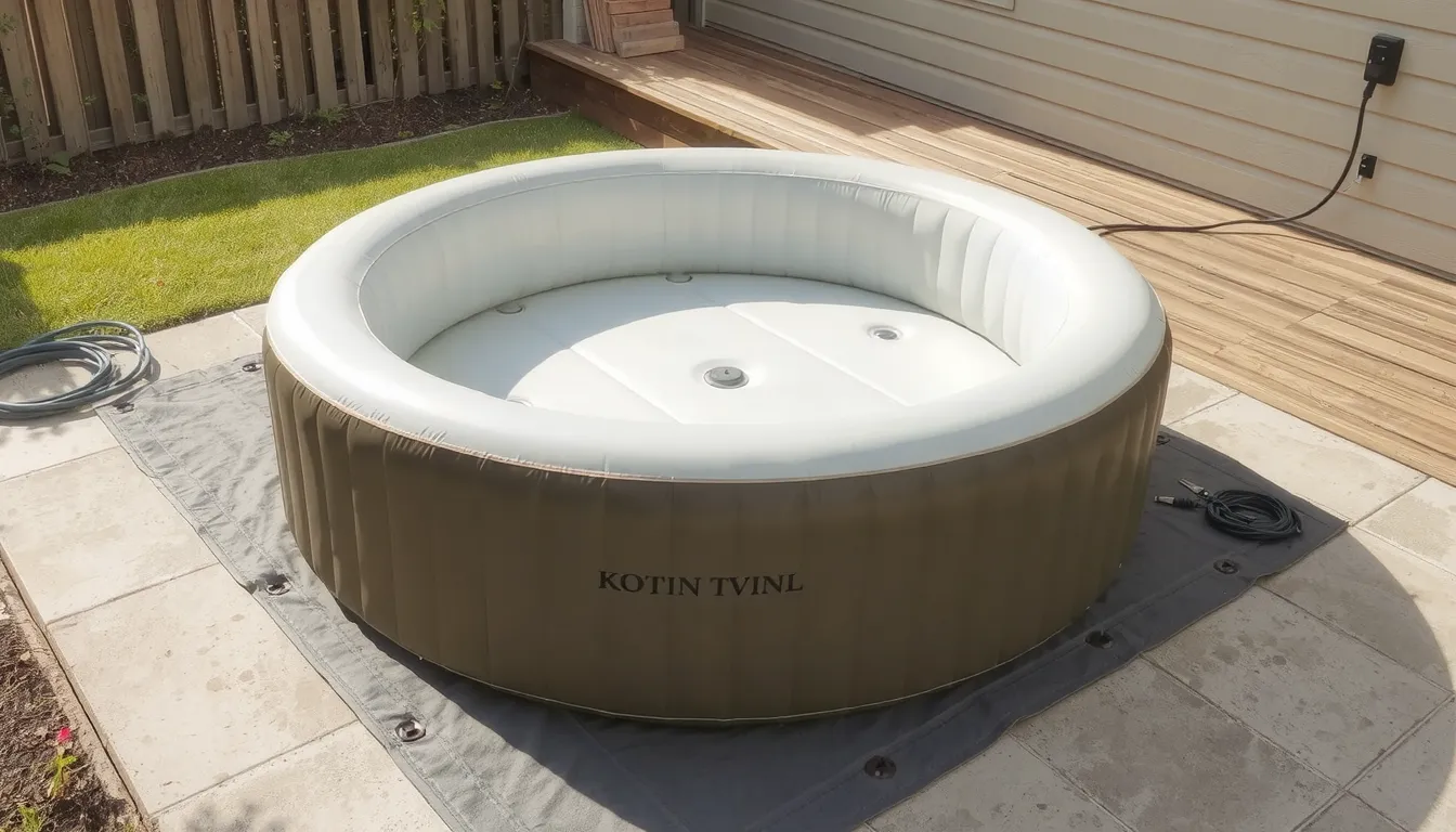 sur quoi poser un spa gonflable