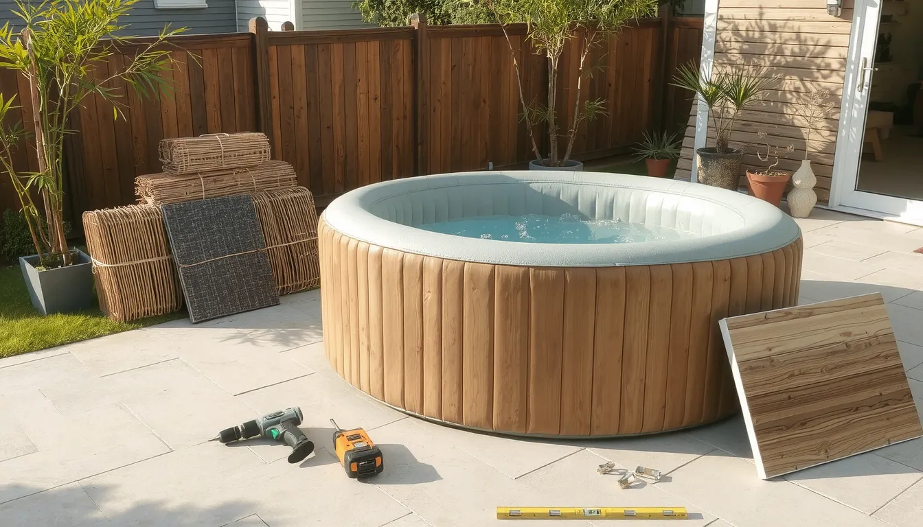 habiller un spa gonflable