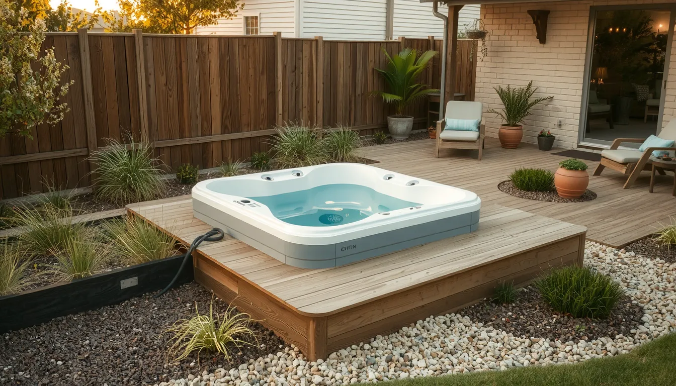 spa dans le jardin