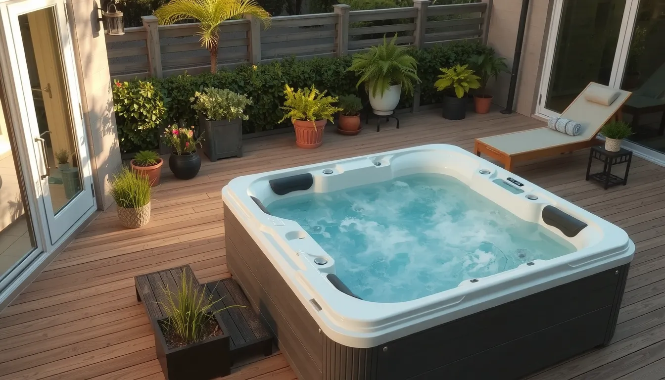 spa sur une terrasse